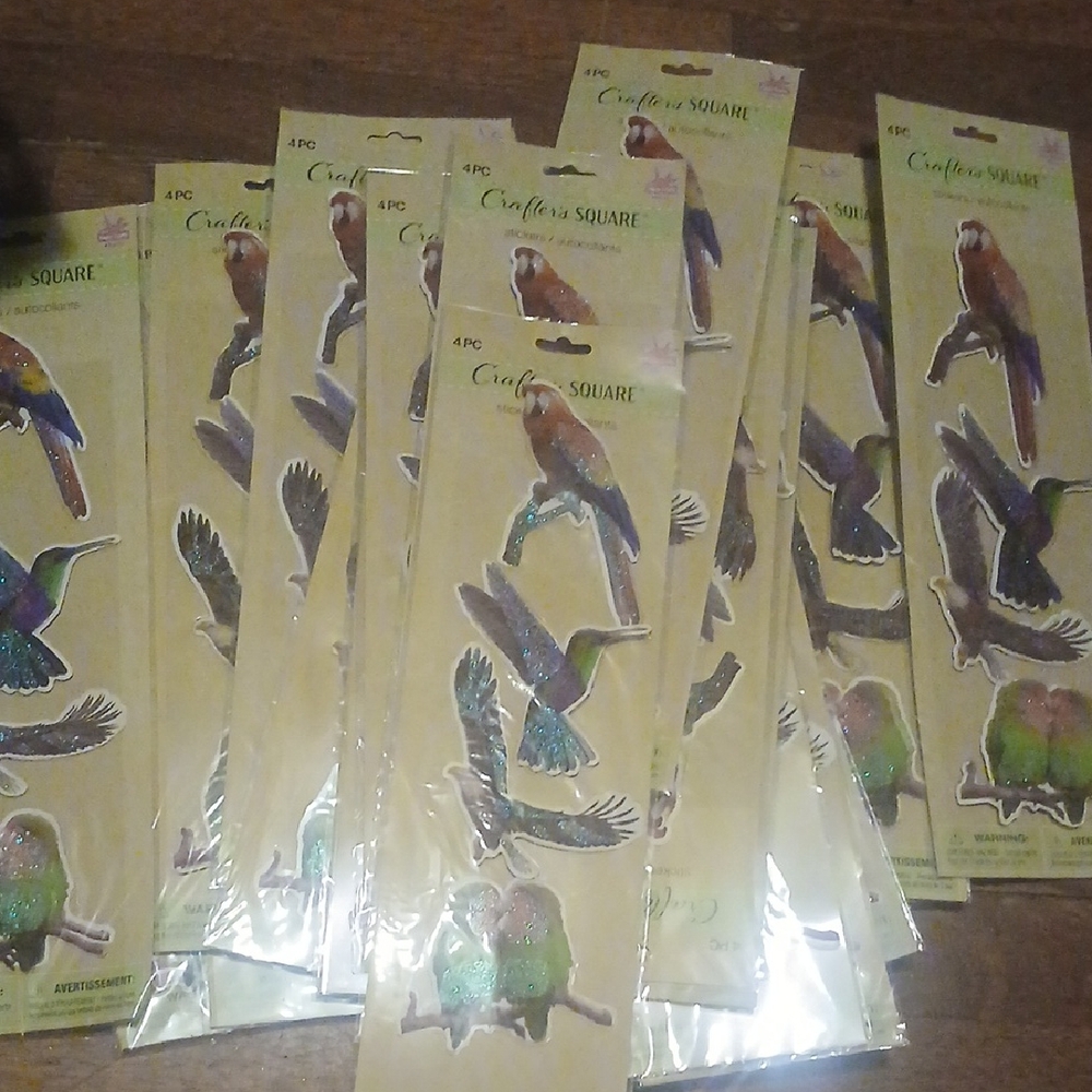Colorful Bird Stickers for Crafts